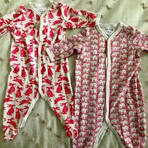 0-3 Month Roberta Roller Rabbit Onesie Pajamas